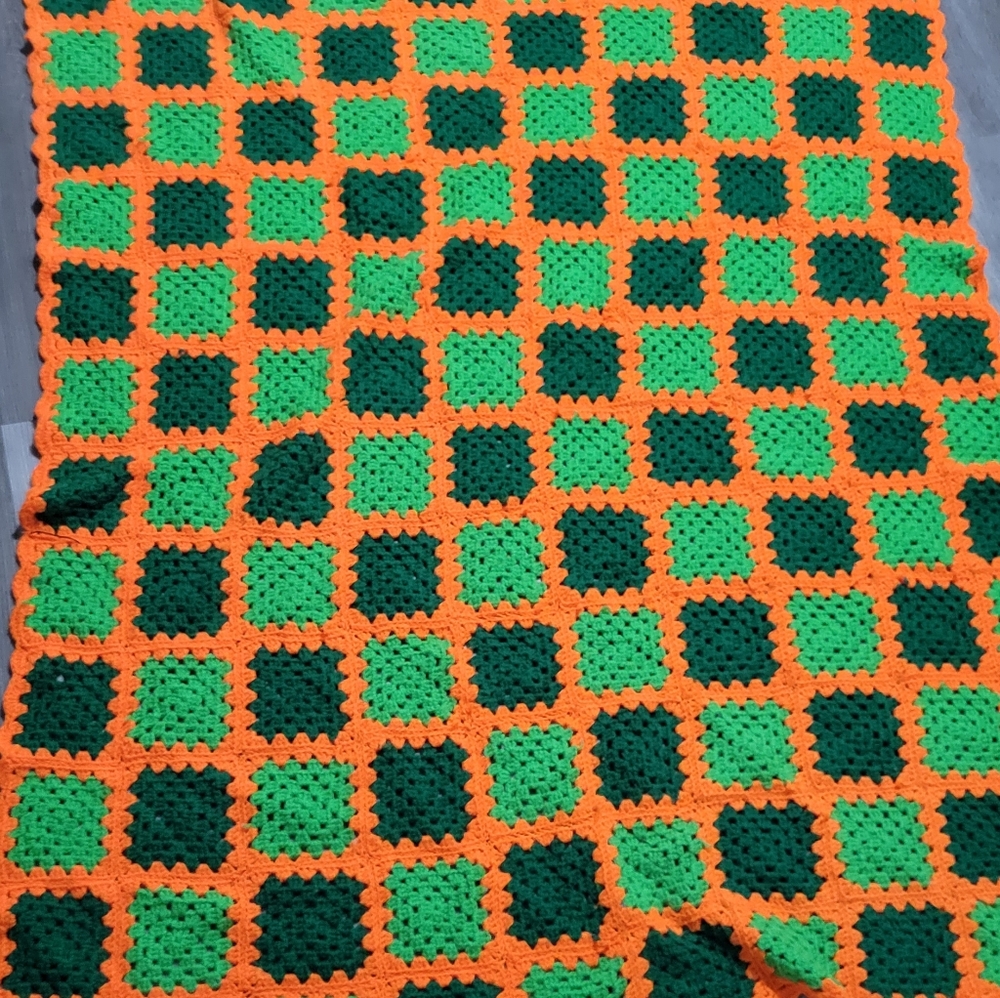 Hand crochet afghan
